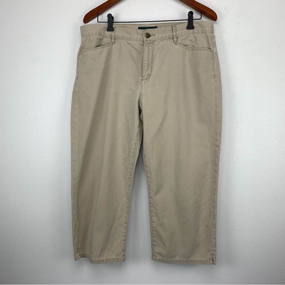 LRL Lauren Jeans Co Classic Midcalf High Rise Cropped Jeans Size 12